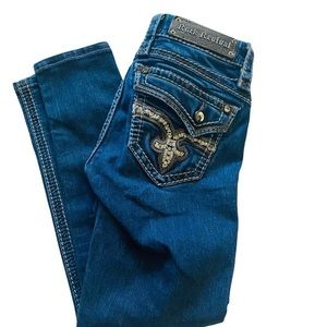 Rock revival skinny dark wash jeans size 25